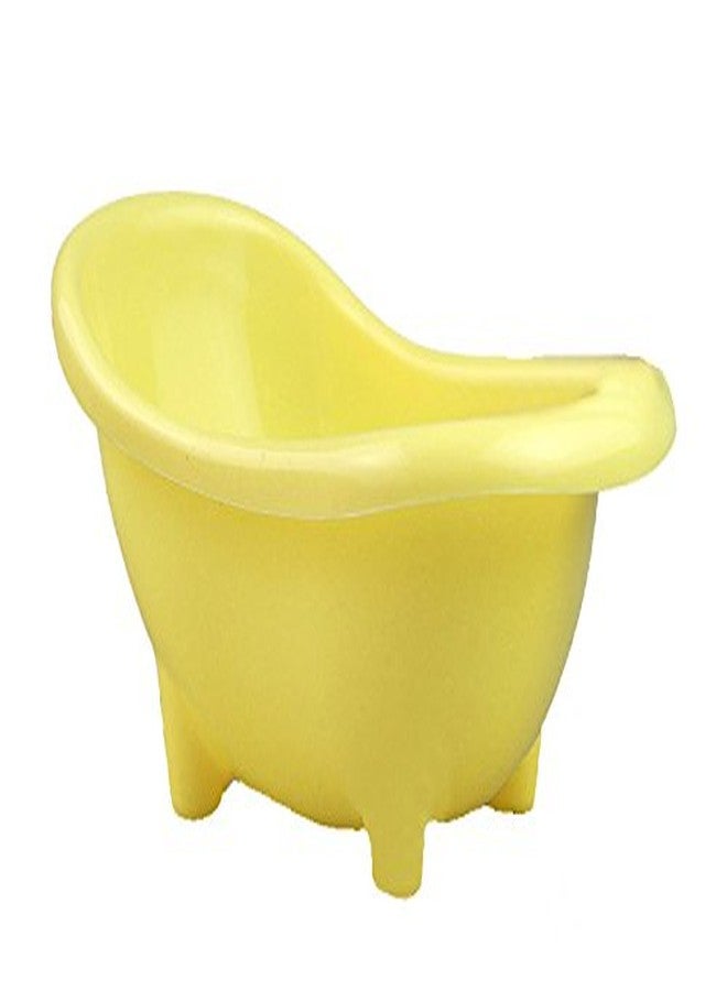 سايج سكوير حوض استحمام رملي مقاس 19 سم مع حمام للهامستر/الجرذ القزم/الجربوع/الشنشيلة/الفئران (أصفر) - Image 4